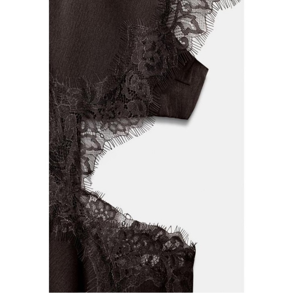 ZARA ZW COLLECTION CUT-OUT LACE DRESS - Picture 9 of 11